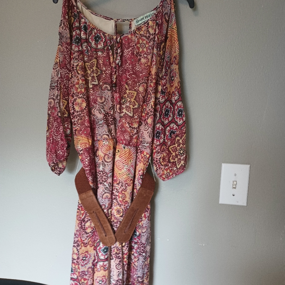 Almost famous large mini hippie dress